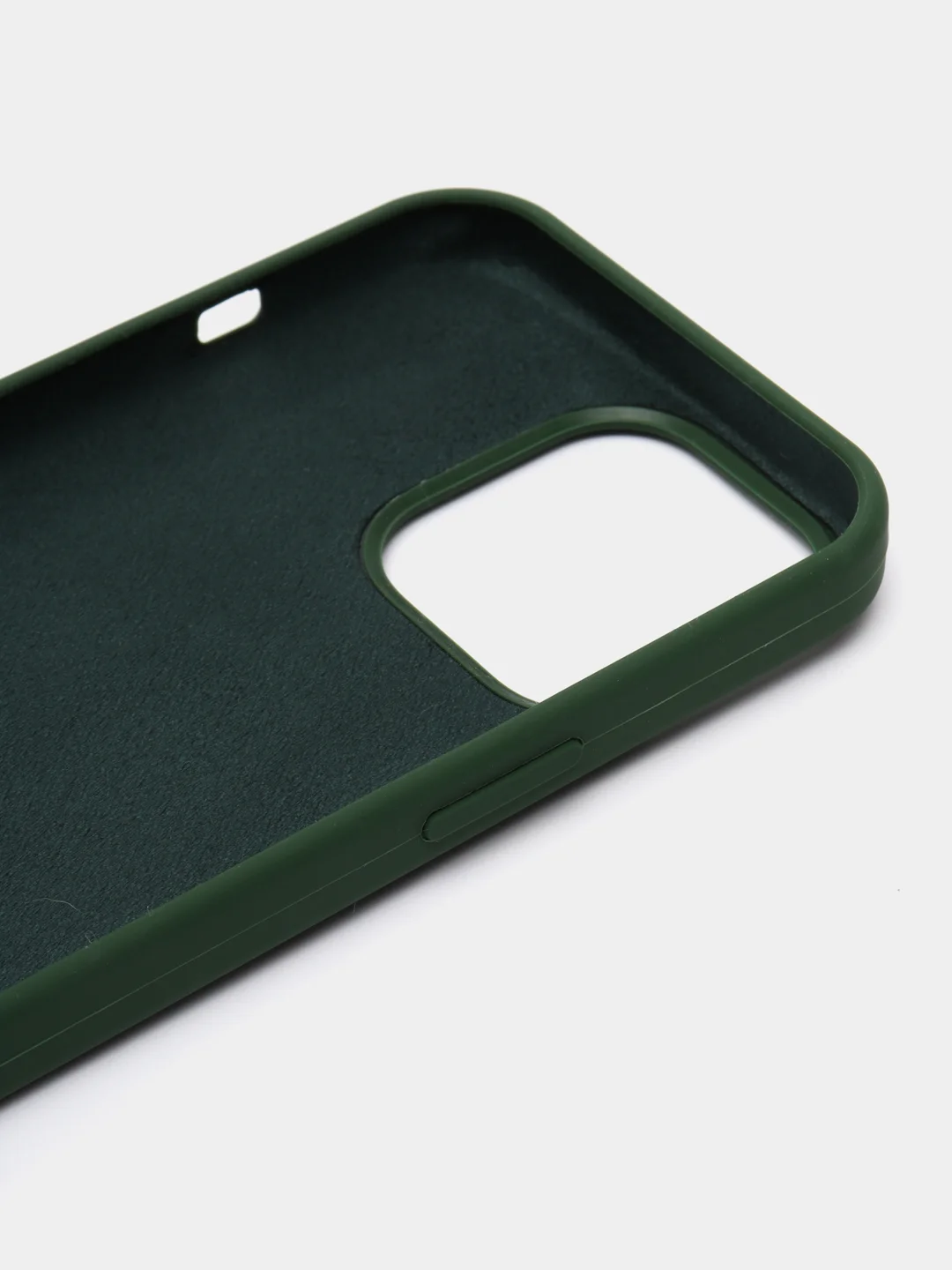 Тёмно-зелёный чехол Silicone Case iPhone 11, 12, 13, 14, Pro, Pro Max, с закрытым низом, кейс