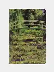 Ежедневник недатированный В6 127х186мм BRAUBERG экокожа гибкий 136л, Claude Monet, 112103