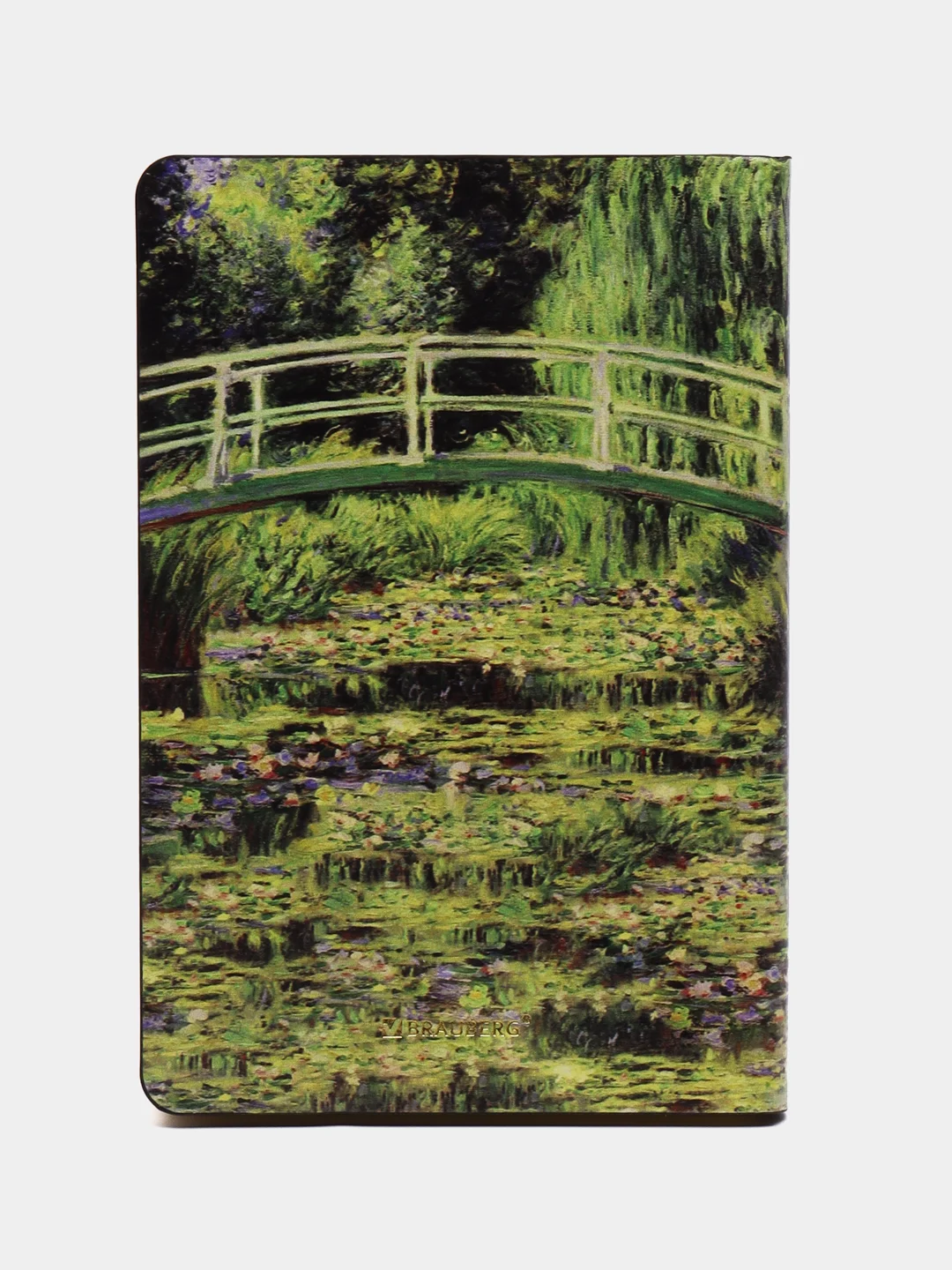 Ежедневник недатированный В6 127х186мм BRAUBERG экокожа гибкий 136л, Claude Monet, 112103
