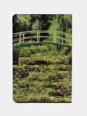 Ежедневник недатированный В6 127х186мм BRAUBERG экокожа гибкий 136л, Claude Monet, 112103