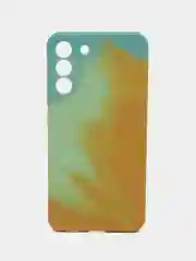 Бирюзовый силиконовый чехол с защитой камеры Samsung A13, A03s, S22/Ultra, A22, A52, A12, с рисунком