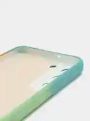 Бирюзовый силиконовый чехол с защитой камеры Samsung A13, A03s, S22/Ultra, A22, A52, A12, с рисунком