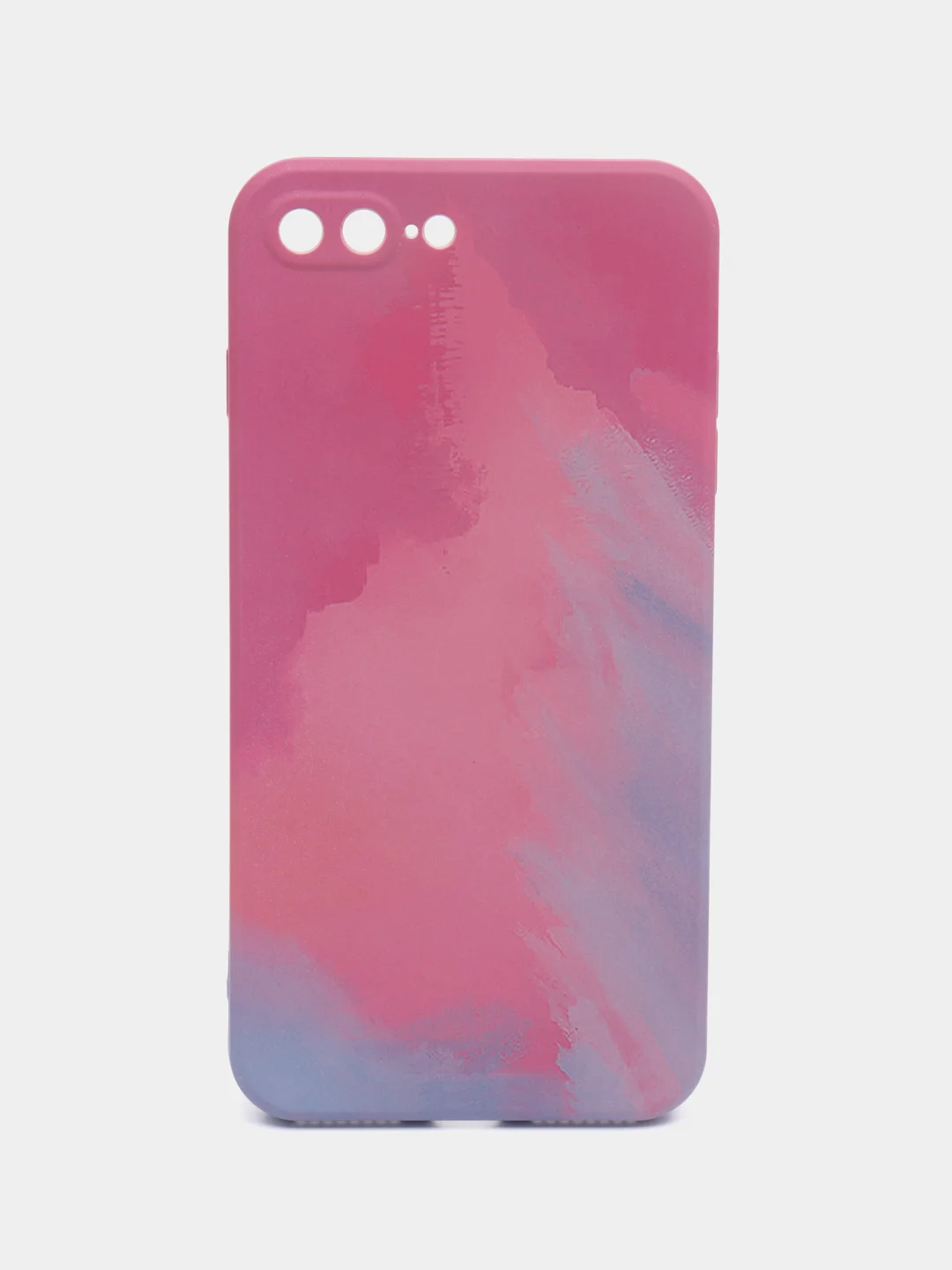Тёмно-розовый силиконовый чехол с защитой камеры Apple iPhone 13 Pro Max, 7 Plus 8+ XS с рисунком