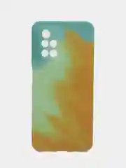 Бирюзовый силиконовый чехол с защитой камеры Xiaomi Redmi Note 11 Pro, 10S, 9T, 9C, 9  с рисунком