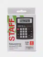 Калькулятор настольный электронный STAFF компактный (113х87мм) 8 разрядов, 250147