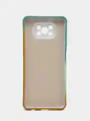 Бирюзовый силиконовый чехол с защитой камеры Poco M3 X3, с рисунком
