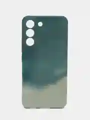 Тёмно-бирюзовый силиконовый чехол с защитой камеры Samsung A13, A03s, S22/Ultra, A22, A52, A12, с рисунком