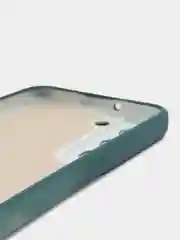 Тёмно-бирюзовый силиконовый чехол с защитой камеры Samsung A13, A03s, S22/Ultra, A22, A52, A12, с рисунком