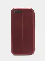 Бордовый чехол-книжка для Honor 10, Хонор 10, экокожа