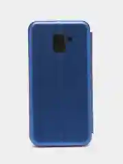 Синий чехол-книжка для Samsung Galaxy J6, Самсунг J 6, экокожа