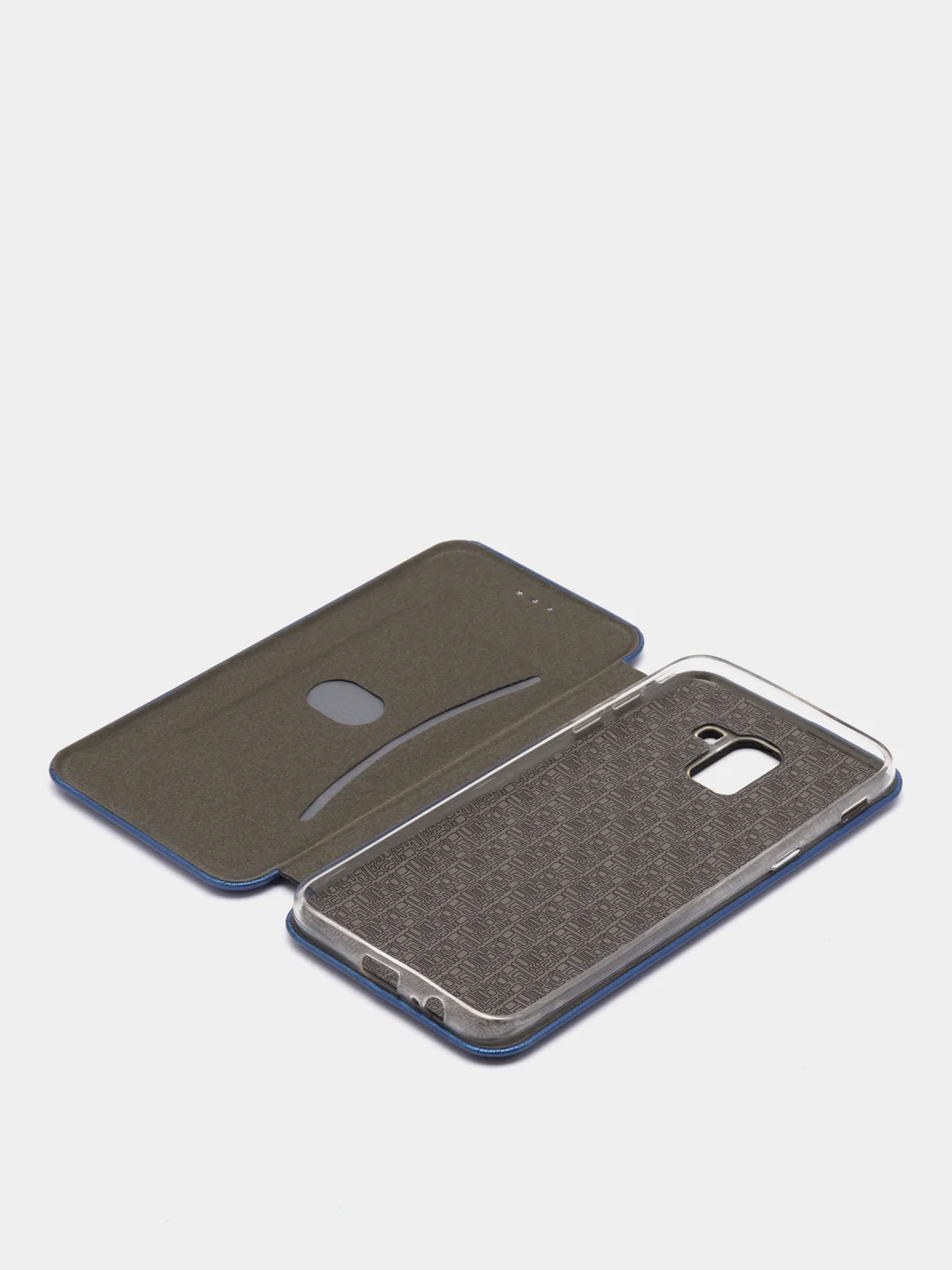 Синий чехол-книжка для Samsung Galaxy J6, Самсунг J 6, экокожа