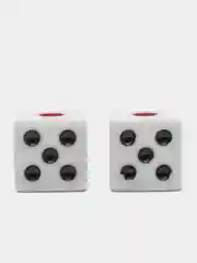 Кости игральные, 1,6 х 1,6 см, набор 2 штуки