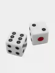 Кости игральные, 1,6 х 1,6 см, набор 2 штуки