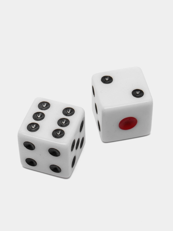 Кости игральные, 1,6 х 1,6 см, набор 2 штуки