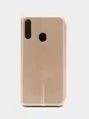 Золотой чехол-книжка для Samsung Galaxy A20s, A 20s, A 20 s, экокожа (Самсунг А20с)