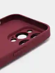 Бордовый чехол для iPhone (айфон) 13, 14, Pro с защитой камеры