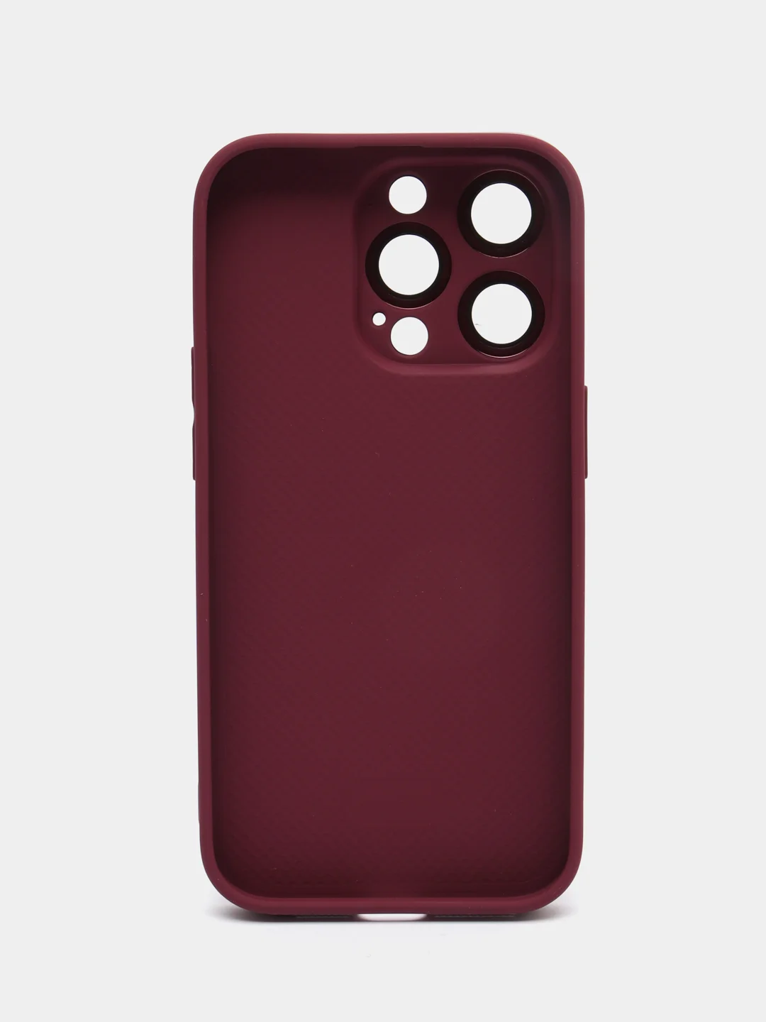 Бордовый чехол для iPhone (айфон) 13, 14, Pro с защитой камеры