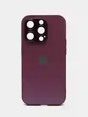 Бордовый чехол для iPhone (айфон) 13, 14, Pro с защитой камеры