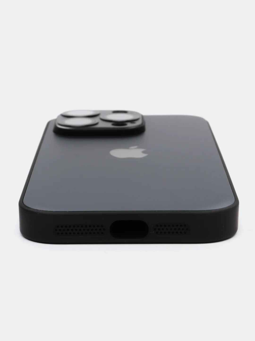Черный чехол для iPhone (айфон) 13, 14, Pro с защитой камеры