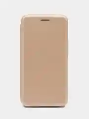 Золотой чехол-книжка для Huawei Honor 7 / Хонор 7, экокожи
