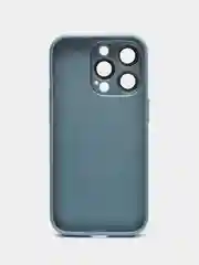 Голубой чехол для iPhone (айфон) 13, 14, Pro с защитой камеры