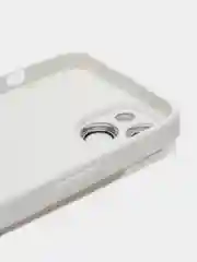 Белый чехол для iPhone (айфон) 13, 14, Pro с защитой камеры