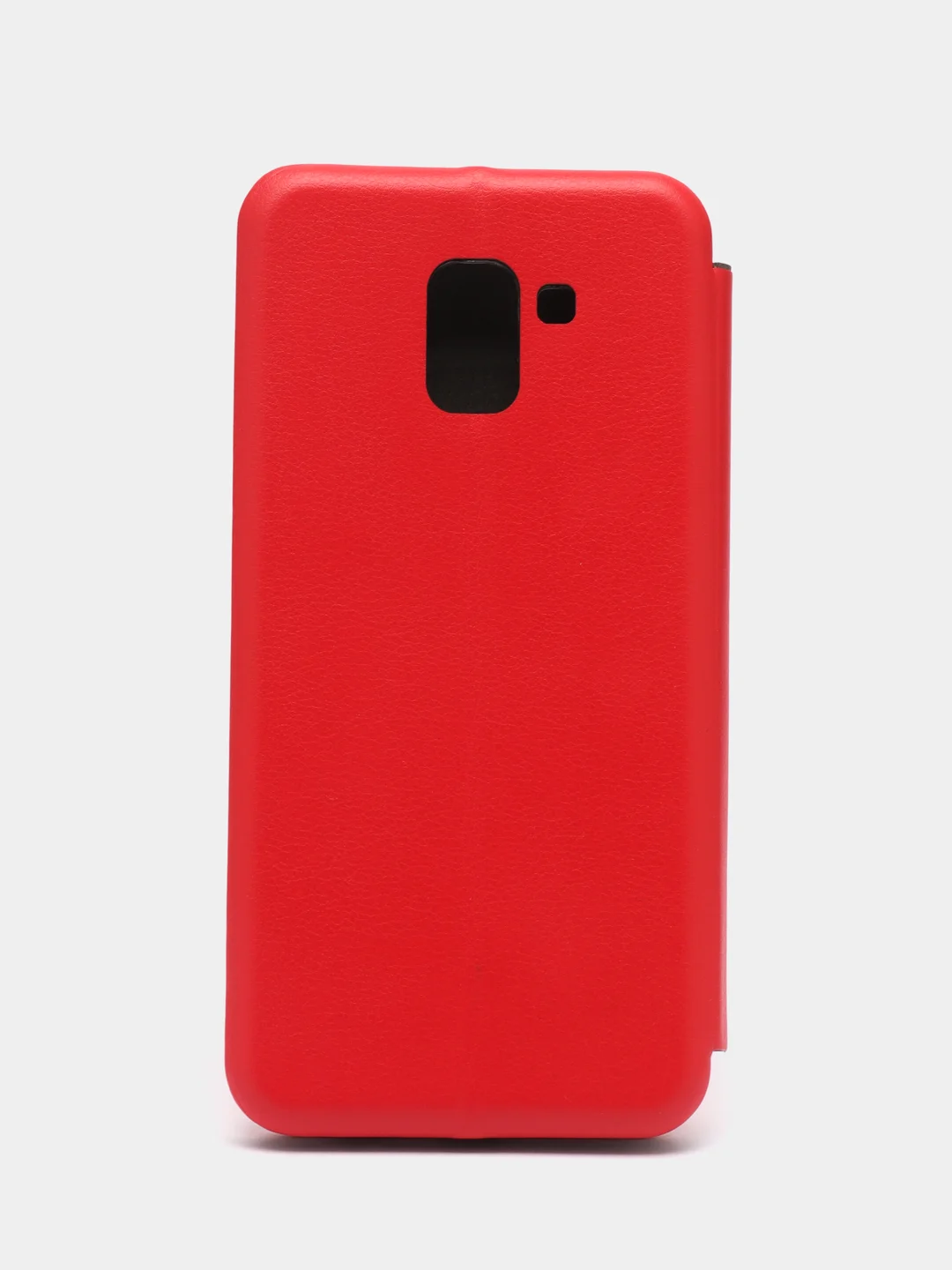 Красный чехол-книжка для Samsung Galaxy J6, Самсунг J 6, экокожа