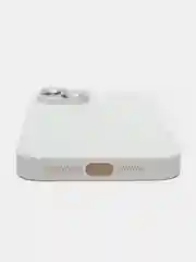 Белый чехол для iPhone (айфон) 13, 14, Pro с защитой камеры