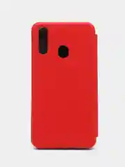 Красный чехол-книжка для Samsung Galaxy A20s, A 20s, A 20 s, экокожа (Самсунг А20с)
