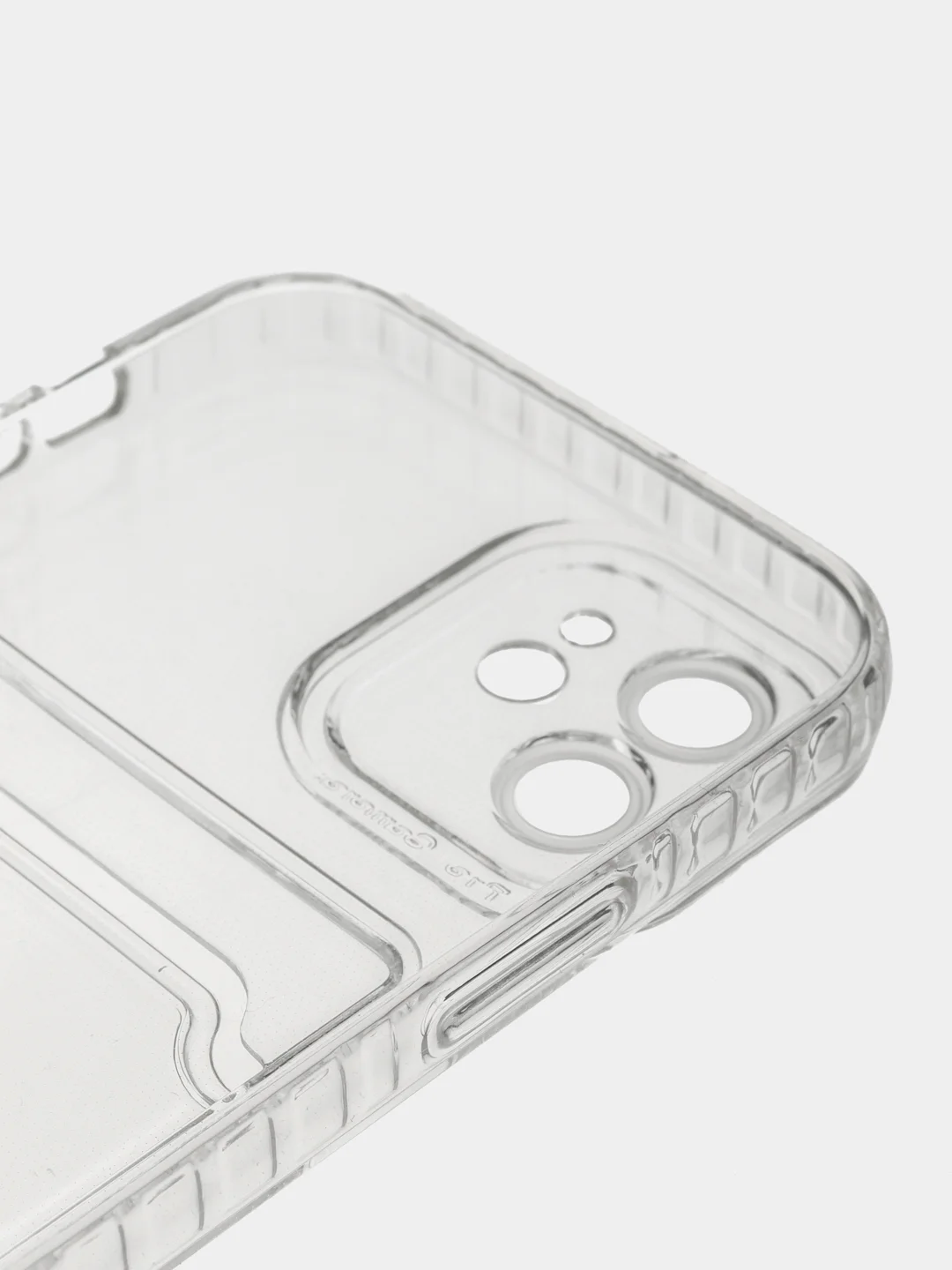 Черный чехол с карманом для карт iPhone 11 12 13 / 14 Pro Max Plus / XR айфон про макс прозрачный