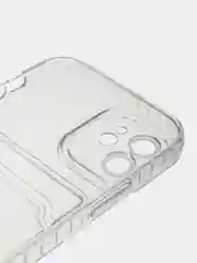Черный чехол с карманом для карт iPhone 11 12 13 / 14 Pro Max Plus / XR айфон про макс прозрачный