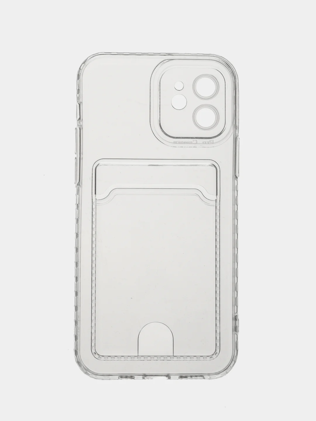 Черный чехол с карманом для карт iPhone 11 12 13 / 14 Pro Max Plus / XR айфон про макс прозрачный