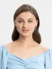 Белый серьги-гвоздики женские "Геометрия", асимметричные