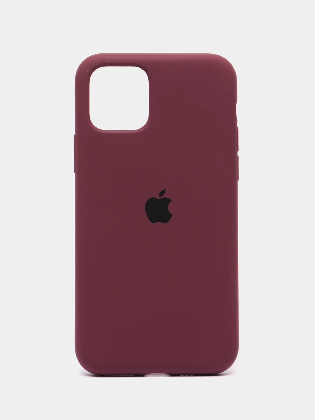 Тёмно-бордовый чехол для iPhone 12, 7+, 12 Pro Max, 11 Pro Max, XS Max, Silicone Case, с закрытым низом