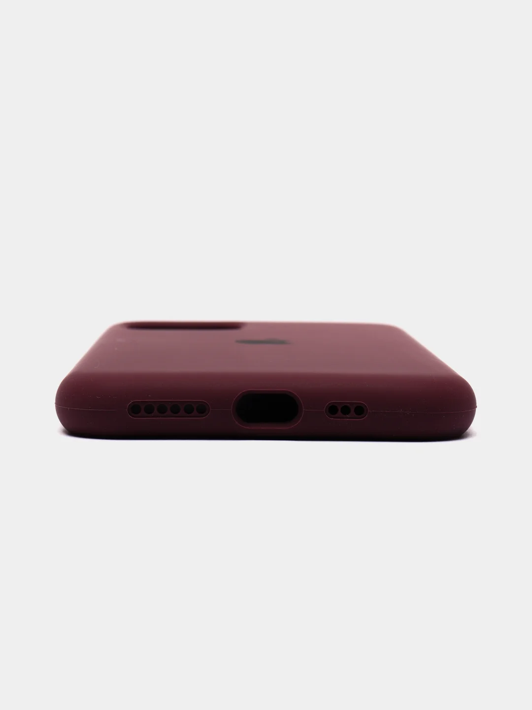 Тёмно-бордовый чехол для iPhone 12, 7+, 12 Pro Max, 11 Pro Max, XS Max, Silicone Case, с закрытым низом