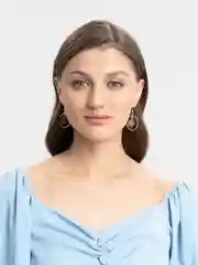 Черный серьги с кольцами, тигровый принт
