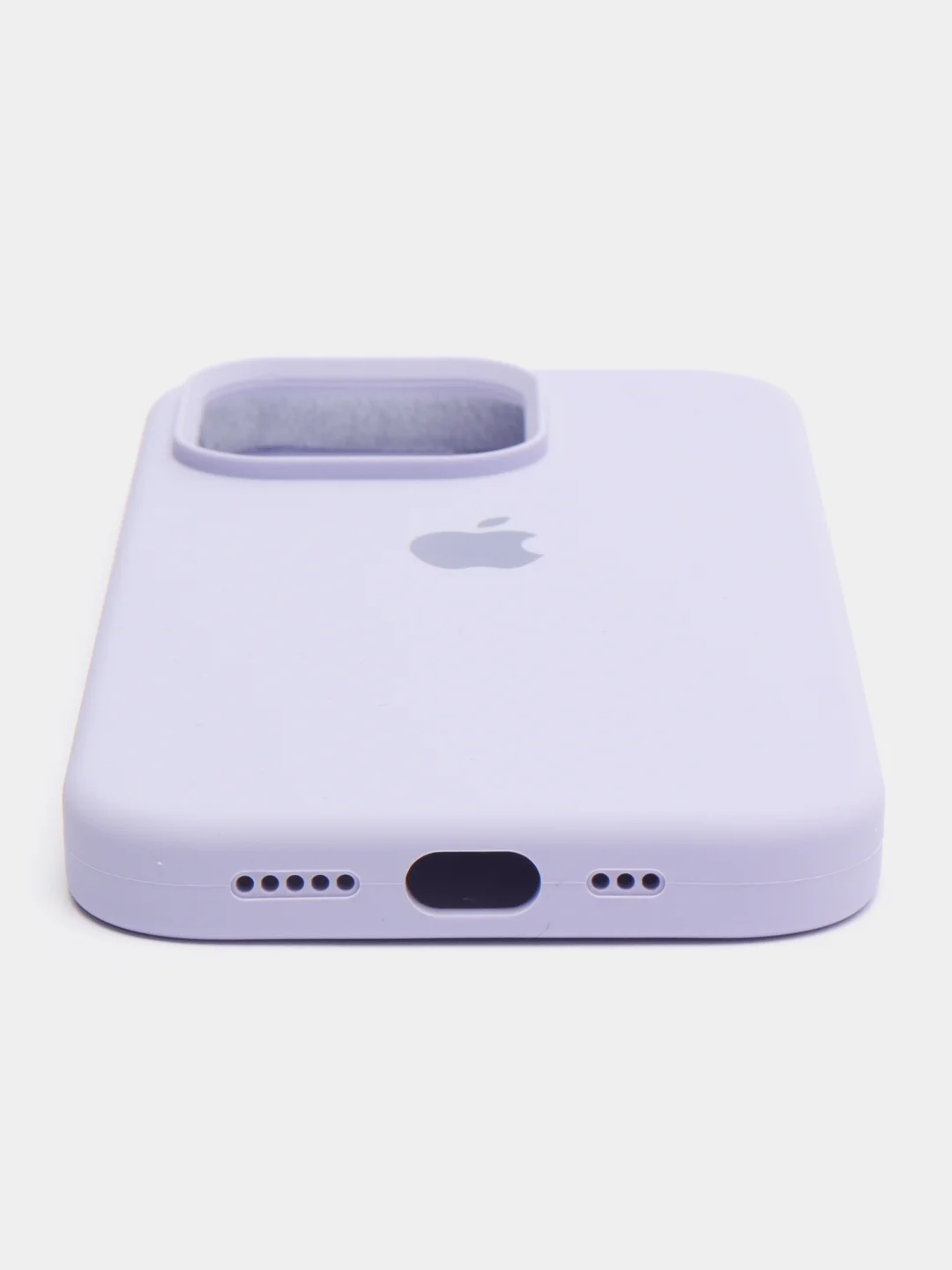 Лавандовый чехол Silicone Case iPhone 11, 12, 13, 14, Pro, Pro Max, с закрытым низом, кейс