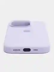 Лавандовый чехол Silicone Case iPhone 11, 12, 13, 14, Pro, Pro Max, с закрытым низом, кейс