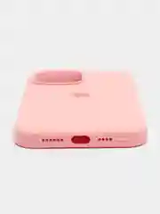 Розовый чехол Silicone Case iPhone 11, 12, 13, 14, Pro, Pro Max, с закрытым низом, кейс