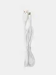 Белый usb кабель зарядный, 1.0м, DENMEN D06 2.4A, TypeC/MicroUSB/Lightning для Android и iPhone