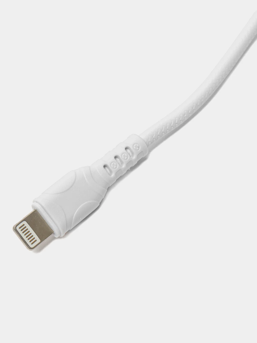 Белый usb кабель зарядный, 1.0м, DENMEN D06 2.4A, TypeC/MicroUSB/Lightning для Android и iPhone