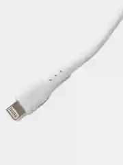 Белый usb кабель зарядный, 1.0м, DENMEN D06 2.4A, TypeC/MicroUSB/Lightning для Android и iPhone