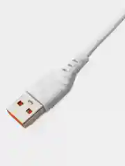 Белый usb кабель зарядный, 1.0м, DENMEN D06 2.4A, TypeC/MicroUSB/Lightning для Android и iPhone