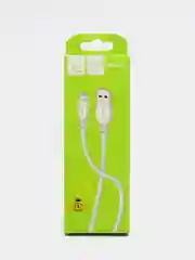 Белый usb кабель зарядный, 1.0м, DENMEN D06 2.4A, TypeC/MicroUSB/Lightning для Android и iPhone