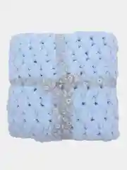 Синий плюшевый плед