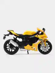 Мотоцикл металл. 1:18 Yamaha YZF-R1, желтый, свободный ход колес, 14 см, JB1251505