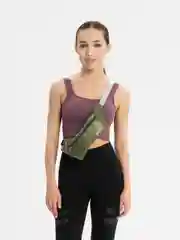 Зеленый поясная сумка-бананка