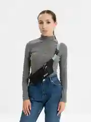 Черный поясная сумка-бананка