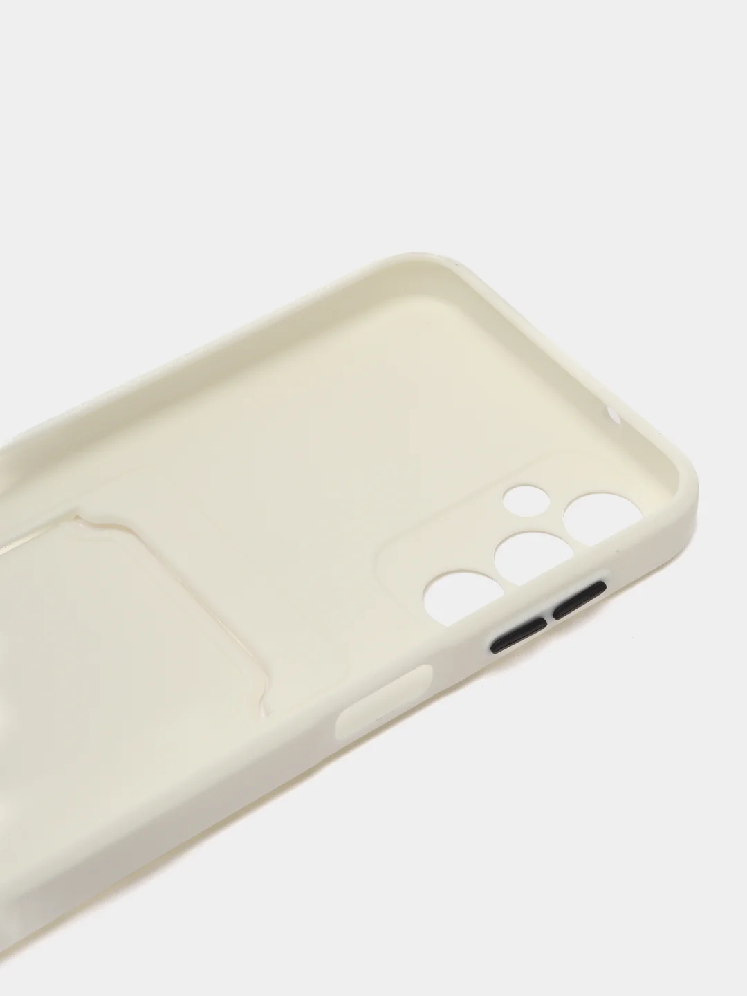 Белый чехол для Samsung Galaxy A14 (Самсунг Галакси А14), с карманом для карт