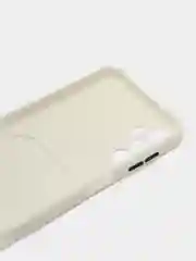 Белый чехол для Samsung Galaxy A14 (Самсунг Галакси А14), с карманом для карт